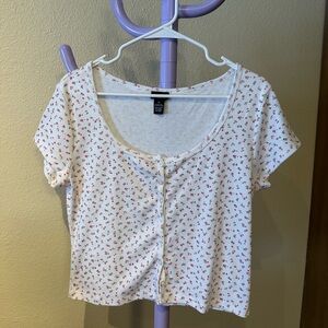 Floral Short sleeve button up